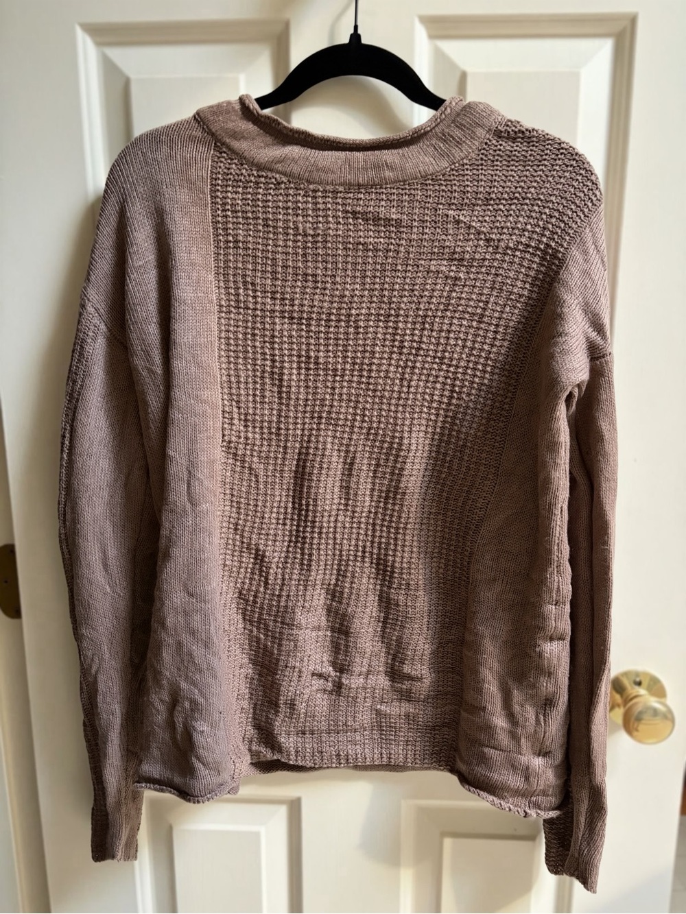 Cozy Waffle-Knit Women's Sweater - Mauve